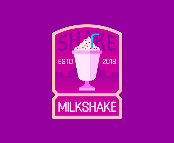 Diner Milkshake Logotipo vector