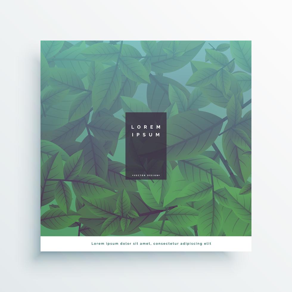 abstract green leaves cover background Download Free Vector Art