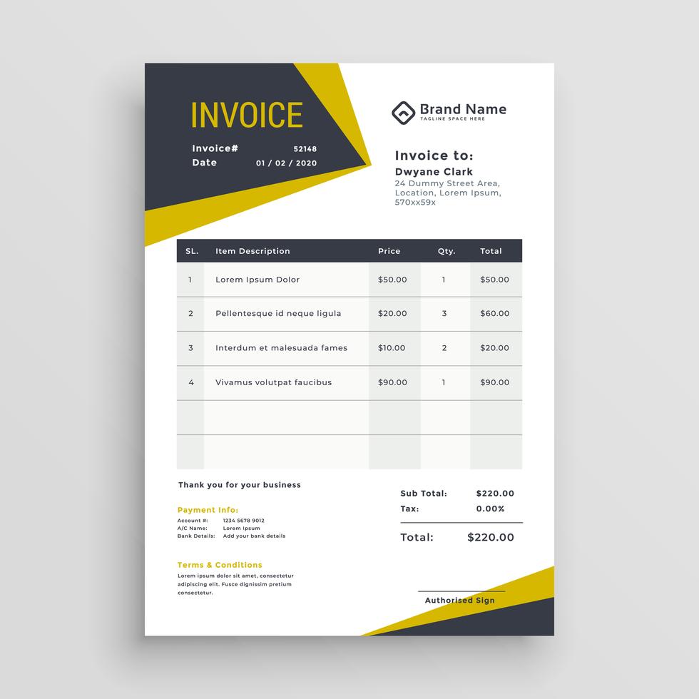 Free Business Invoice Template Downloads