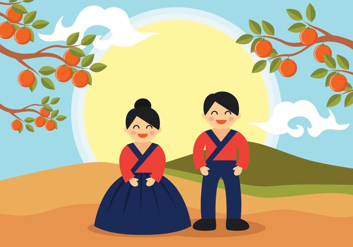 Chuseok Vector Background