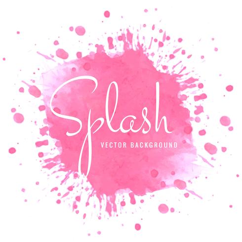 Diseño moderno brillante acuarela rosa splash vector