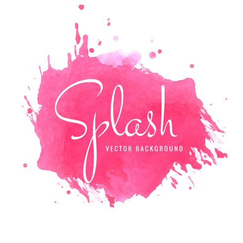 Elegante diseño de trazo de acuarela splash vector