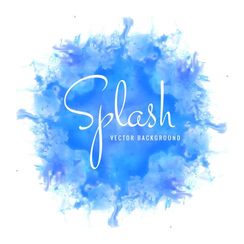 Diseño azul acuarela splash vector