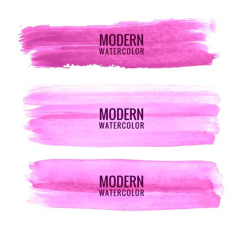pink watercolor hand draw stroke vector