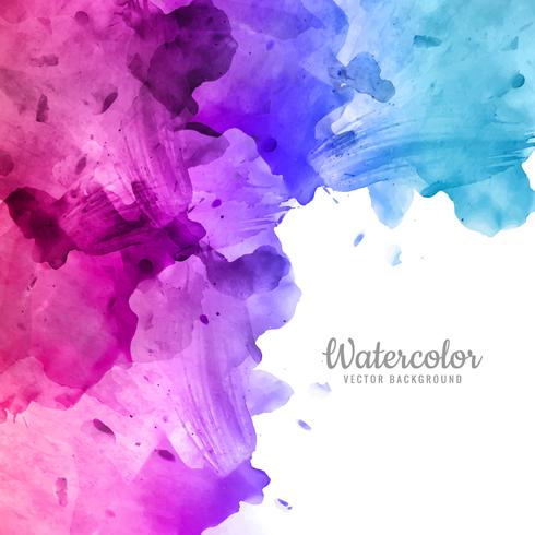 Elegante diseño de acuarela colorido vector