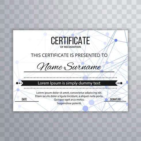 Abstract certificate template background illustration vector