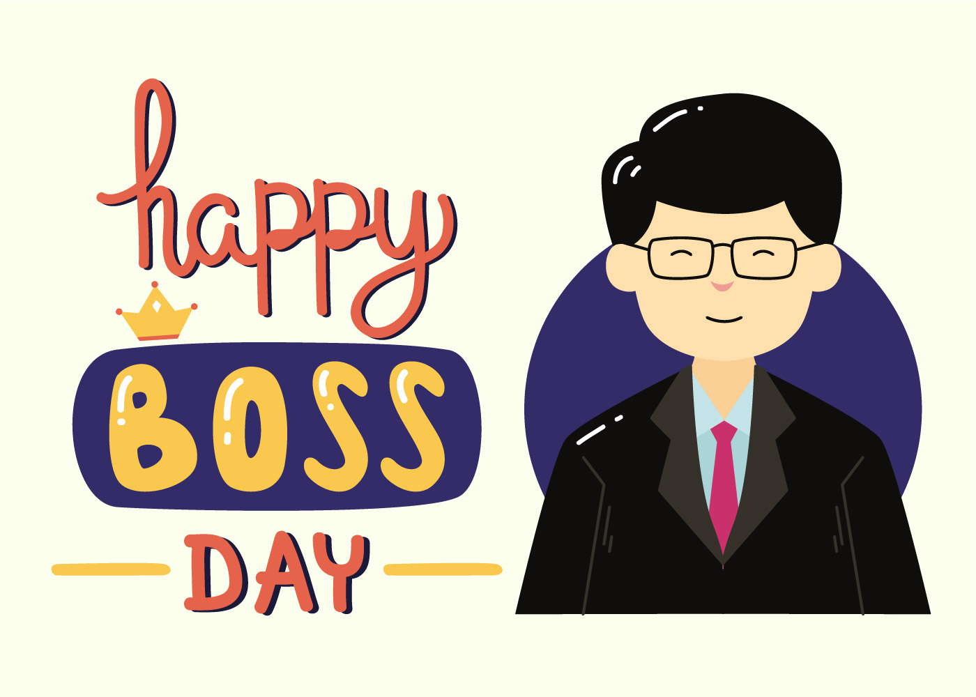 Happy National Boss Day Vector 239115 Vector Art at Vecteezy