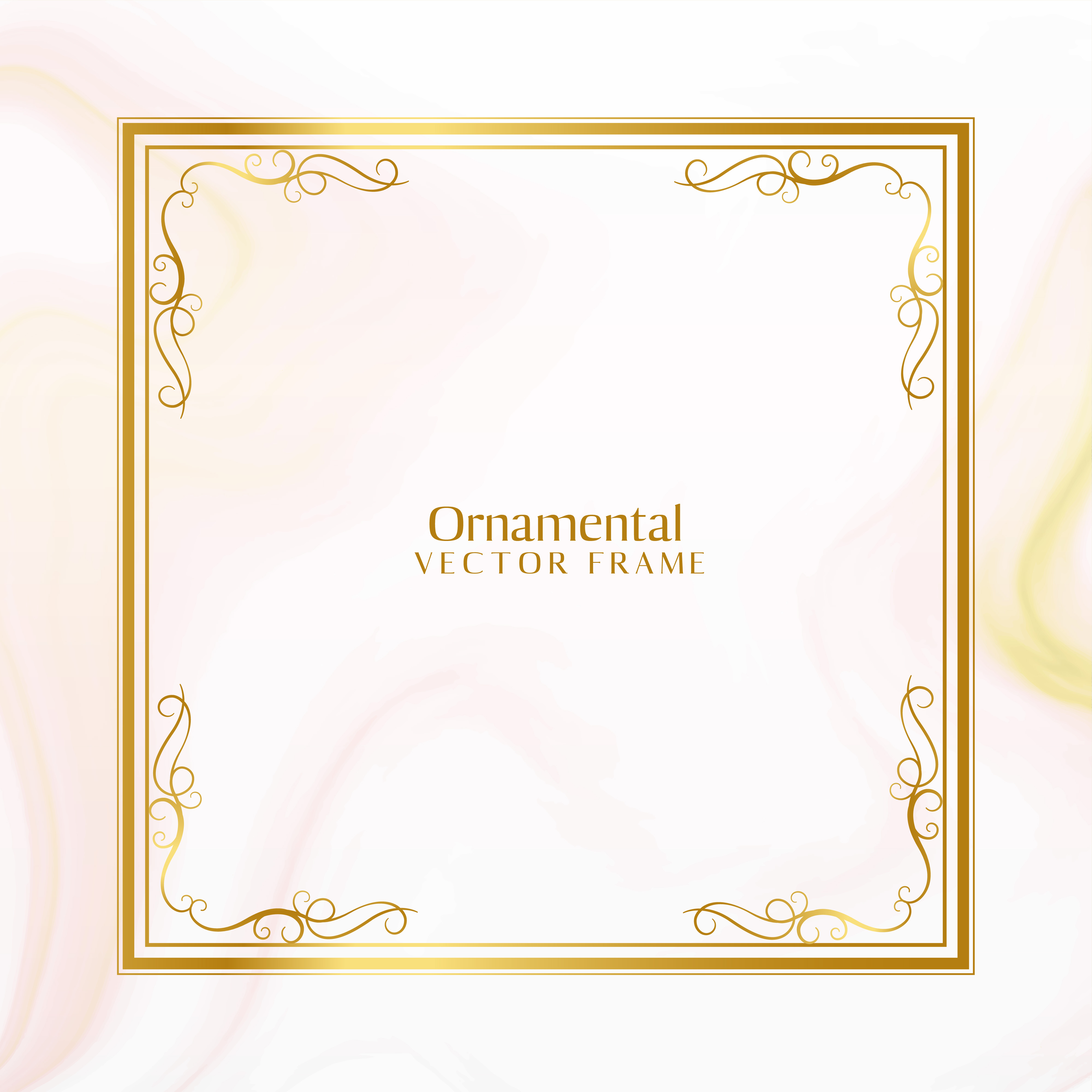 awesome golden ornamental frame design Download Free Vector Art