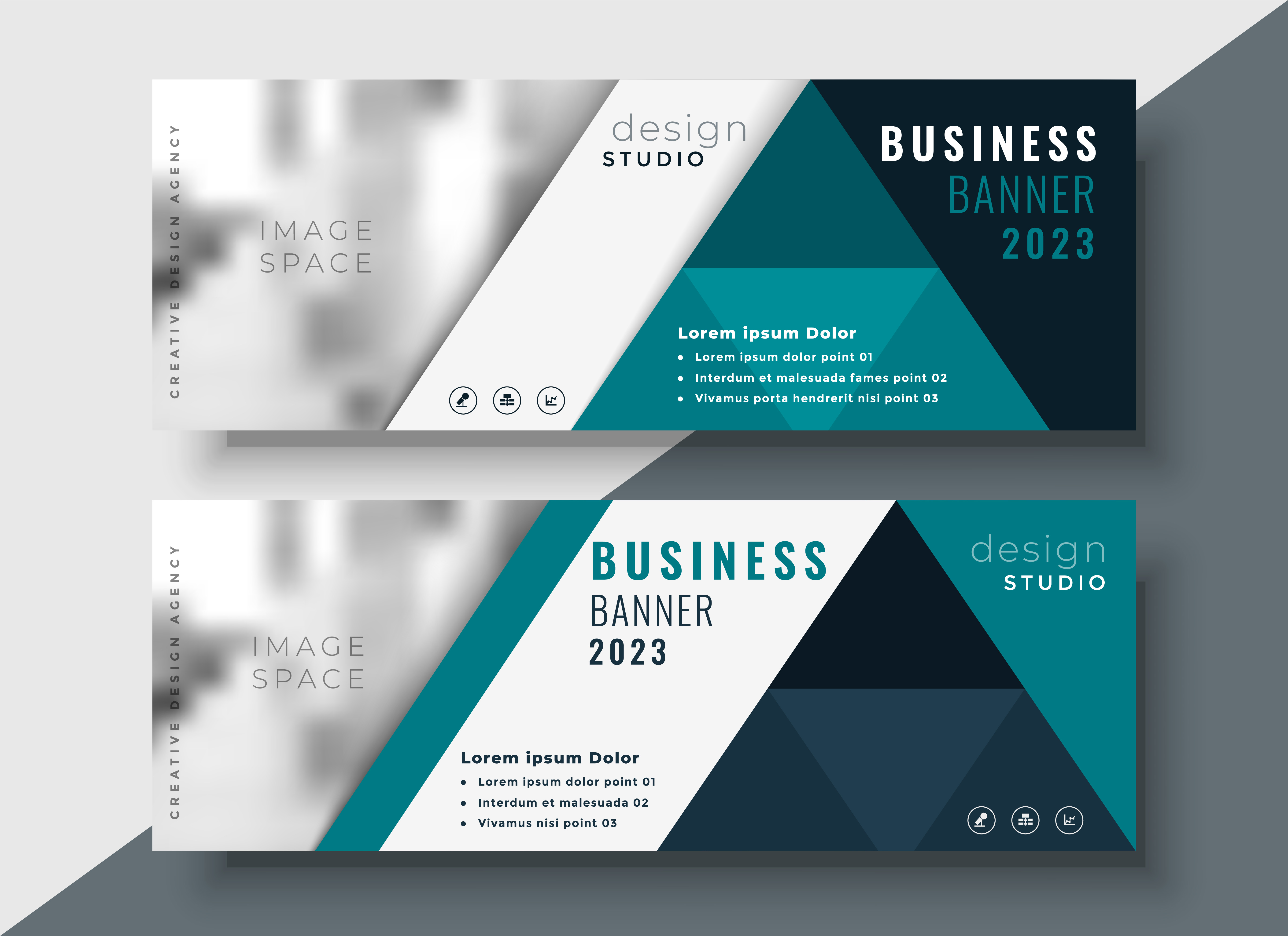 corporate business banner  with text and image space 