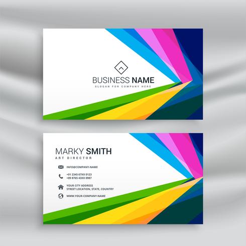 colorful abstract business card design