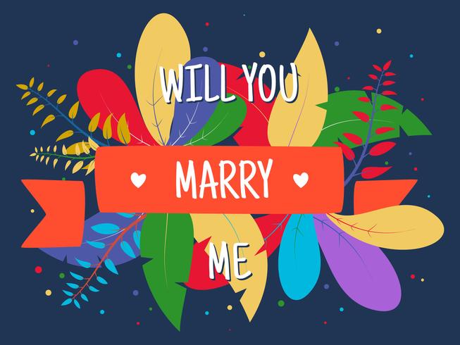 Romantic Engagement Proposal Vectors