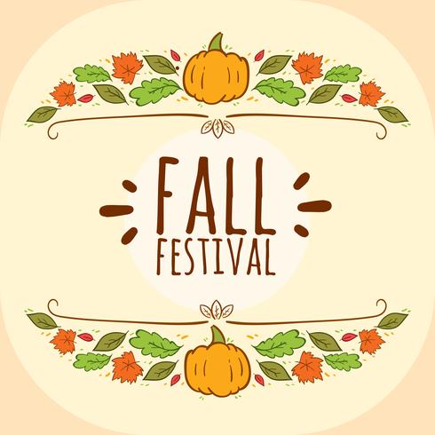 Hand Drawn Fall Fastival Vector