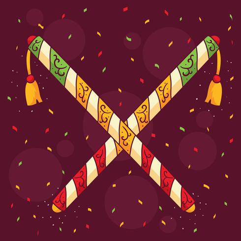 Dandiya Sticks Vector