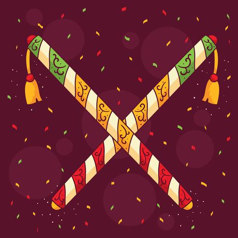 Dandiya Sticks Vector