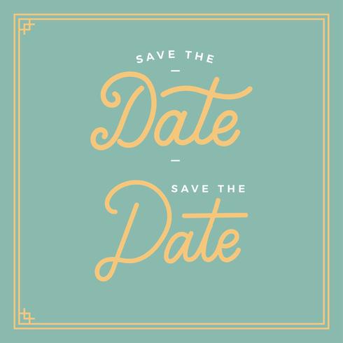 Save The Date Typography Vector