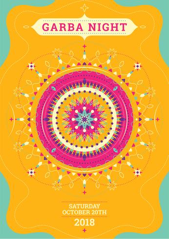 Garba night vector