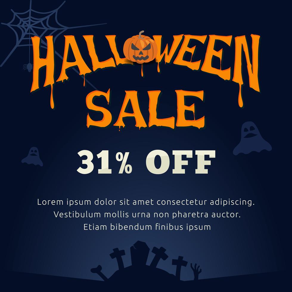 Halloween sale typography and spooky background 239668 Vector Art at