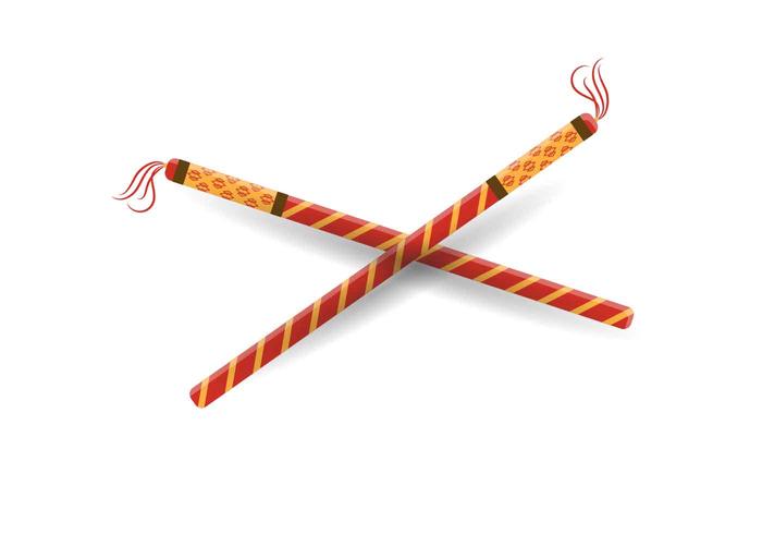 Dandiya Sticks Vector Illustration