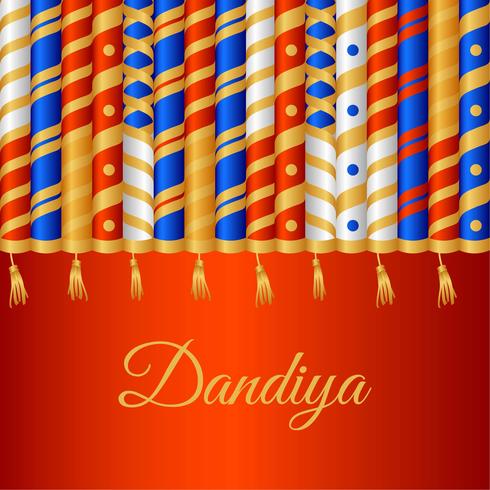 dandiya stick vector de fondo