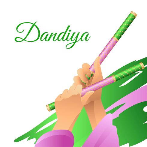 dandiya stick dance vector