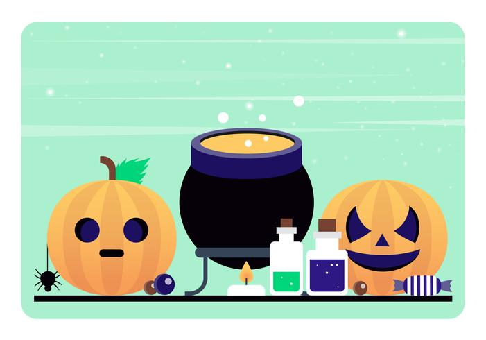 Vector elementos de Halloween y accesorios