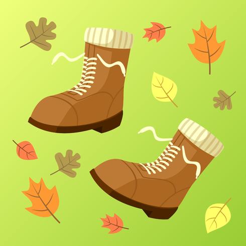 Vector de botas de otoño