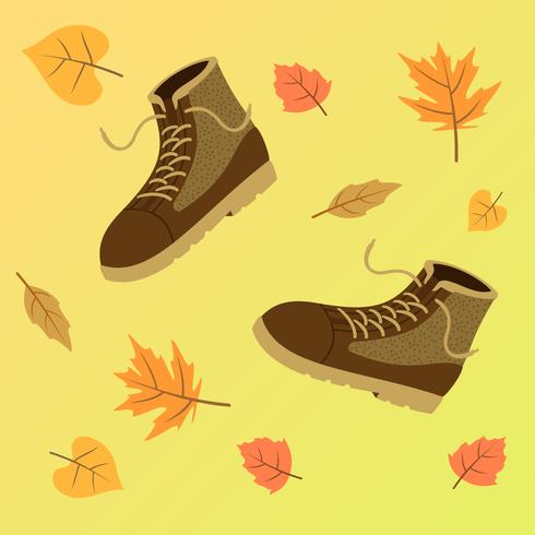 Botas de otoño para hombre Vector