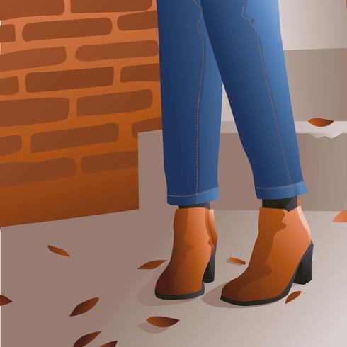 Fall Boots Leather vector