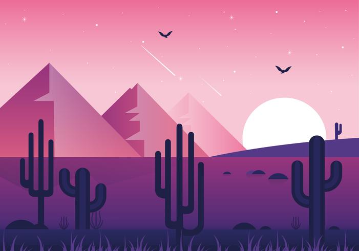 Vector hermoso paisaje ilustración