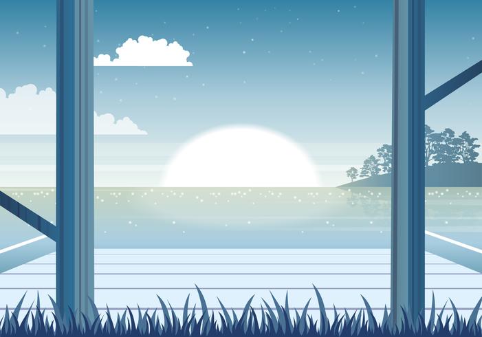 Vector Beautiful Landscape Illustration