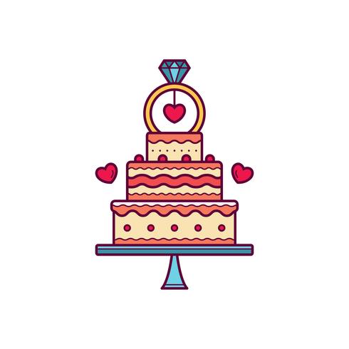 Wedding Cake Vector