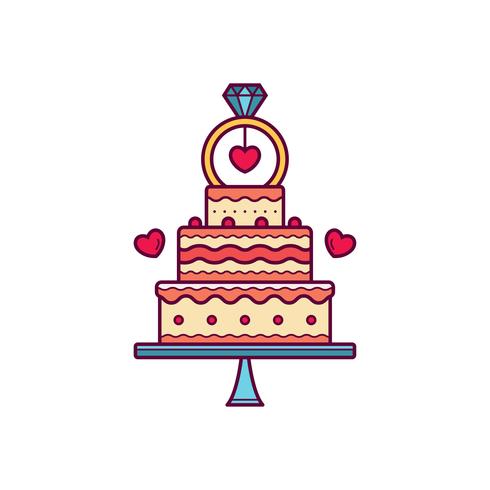 Wedding Cake Vector