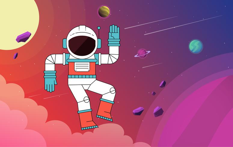 Vector Beautiful Outer Space Illustration