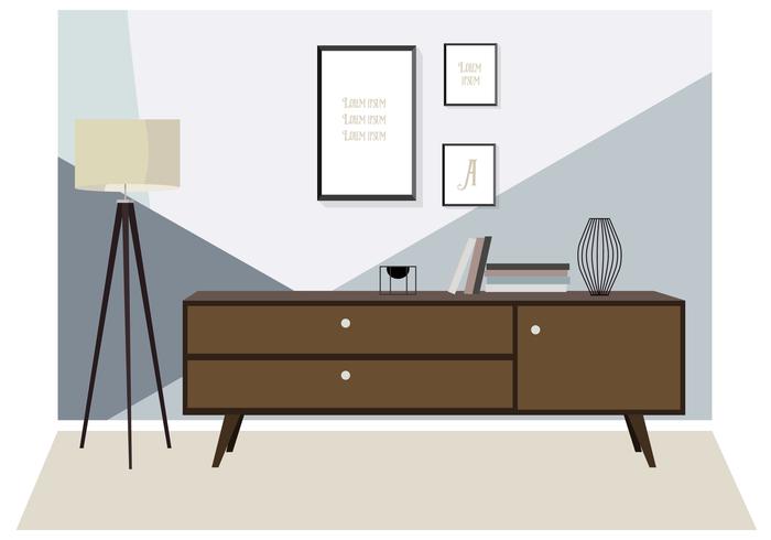 Vector Room and Furniture Illustration