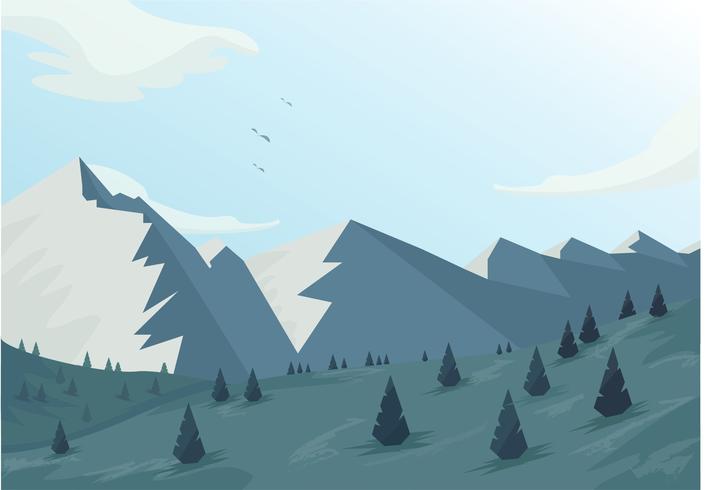 Vector hermoso paisaje ilustración