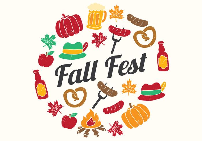 Fall Fest Design Elements vector