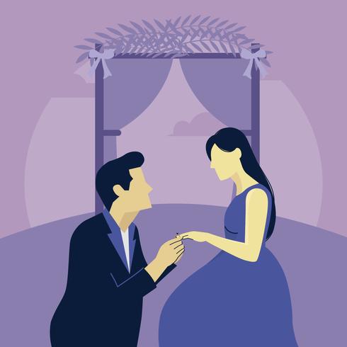 Engagement Proposal Vector Illustration