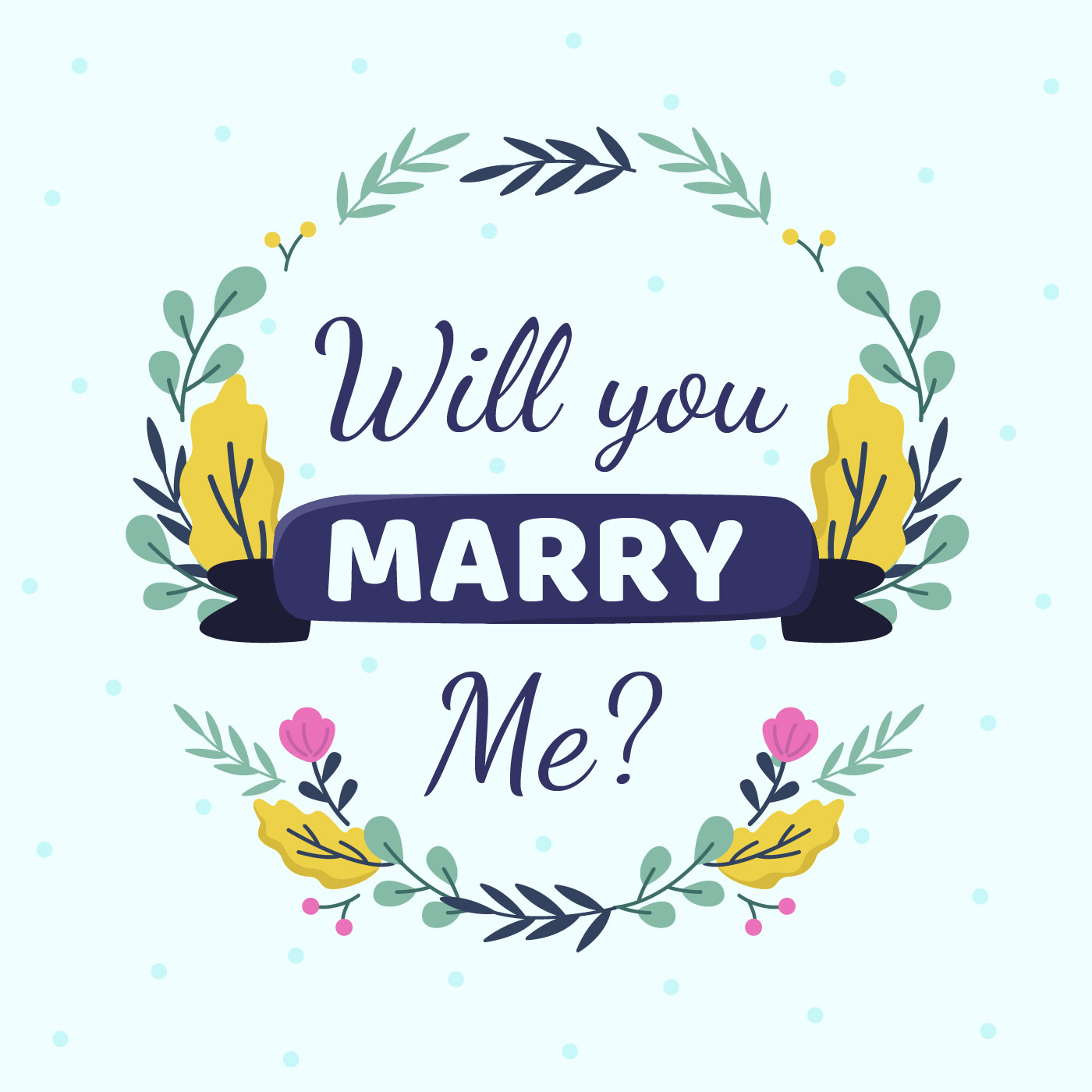 Will You Marry Me Cards Template Vector 240058 - Download ...