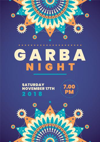 Garba night vector