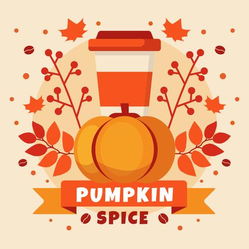 Pumpkin Spice Compotition Illustration vector