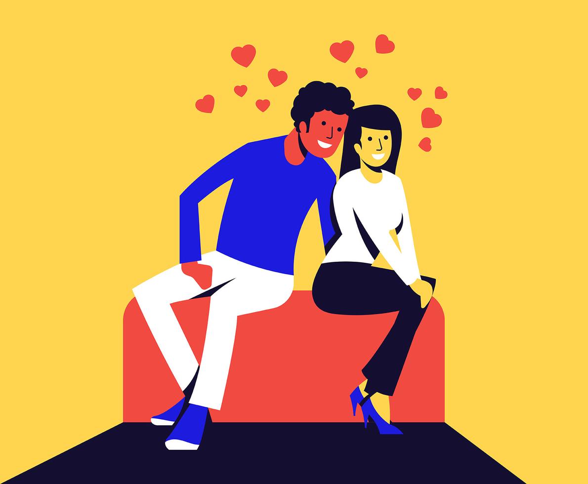 Couple In Love Illustration 240062 Vector Art At Vecteezy