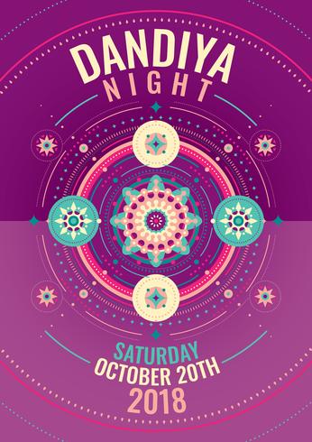 Dandiya night vector