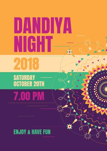 Dandiya noche vector