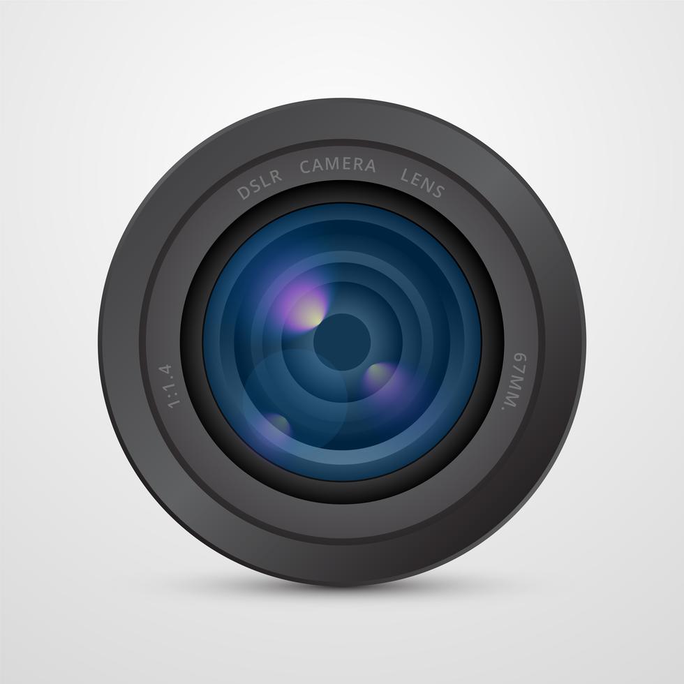 Realistic Dslr Camera Lens Vector 240133 Vector Art at Vecteezy