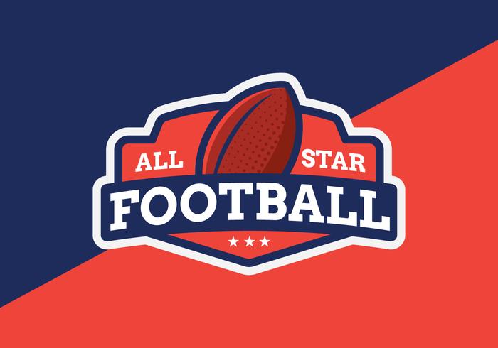 All Star Football Emblem vector