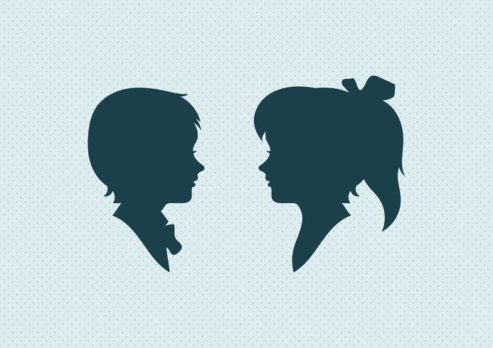 Download Cute Children Silhouettes - Download Free Vectors, Clipart Graphics & Vector Art