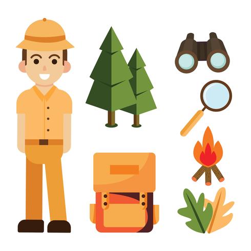 Jungle Explorer Elements Vector Pack