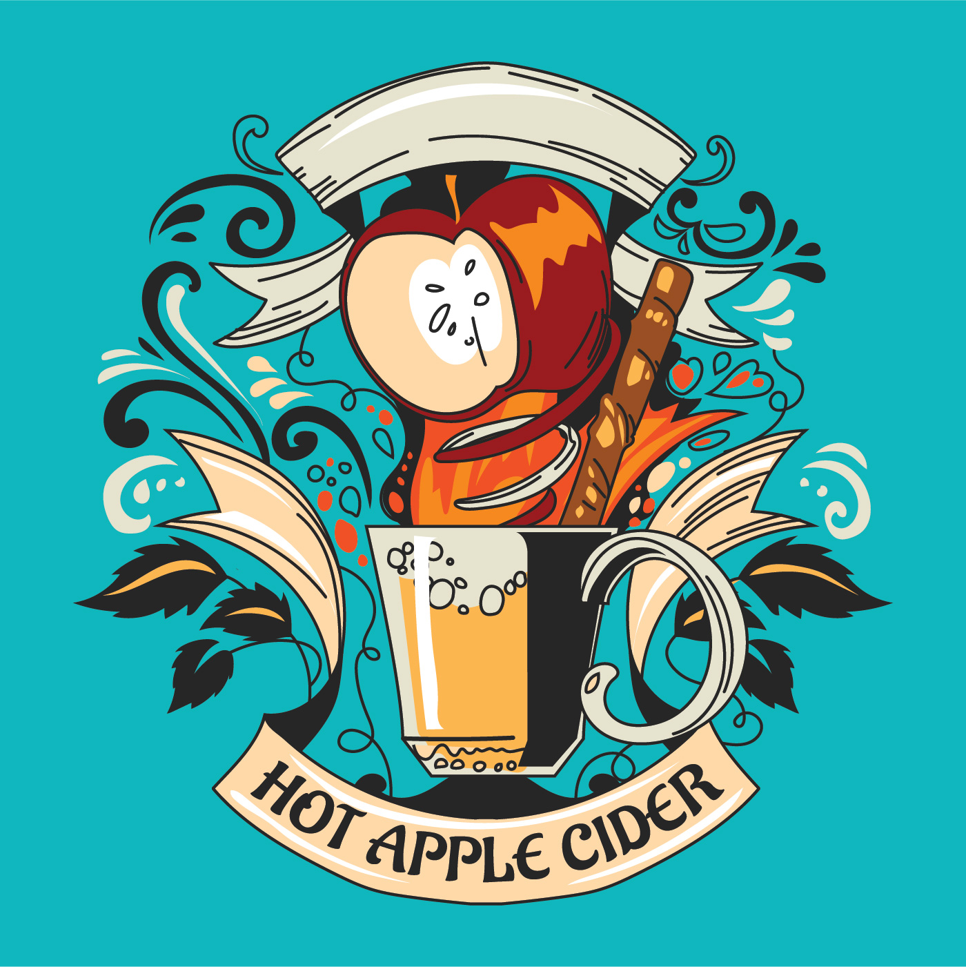 Hand Drawn Doodle Hot Drink Apple Cider 240525 Download