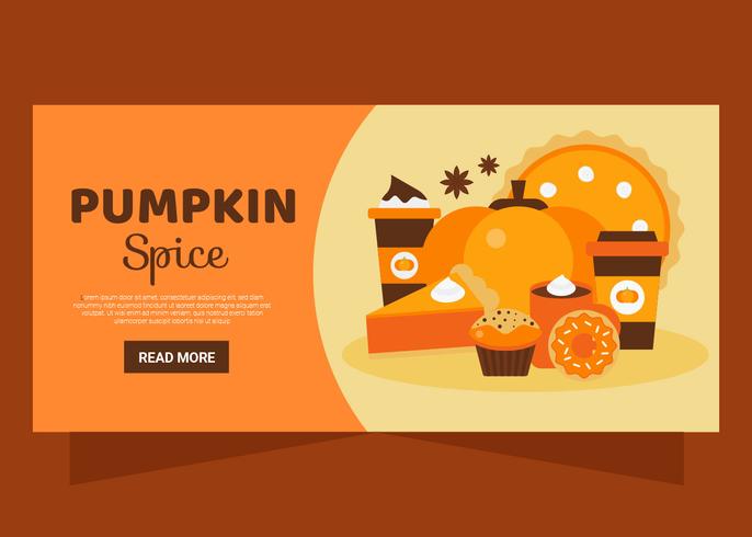 Calabaza Spice Banner Vector