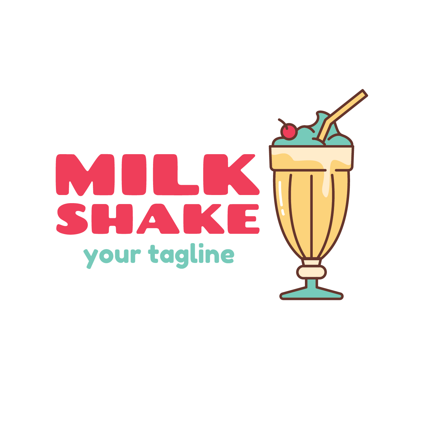 Milkshake Logo Vector 240546 Vector Art at Vecteezy